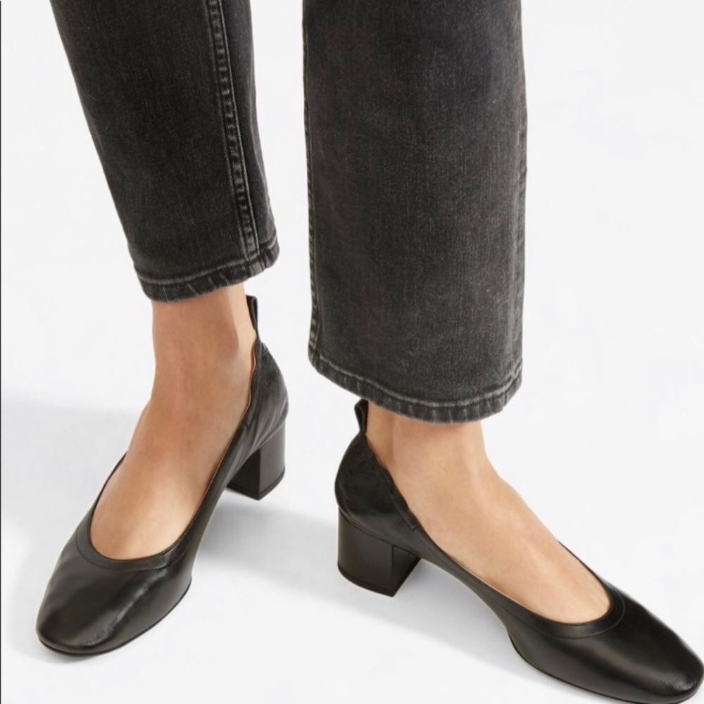 Everlane Leather Block Heel